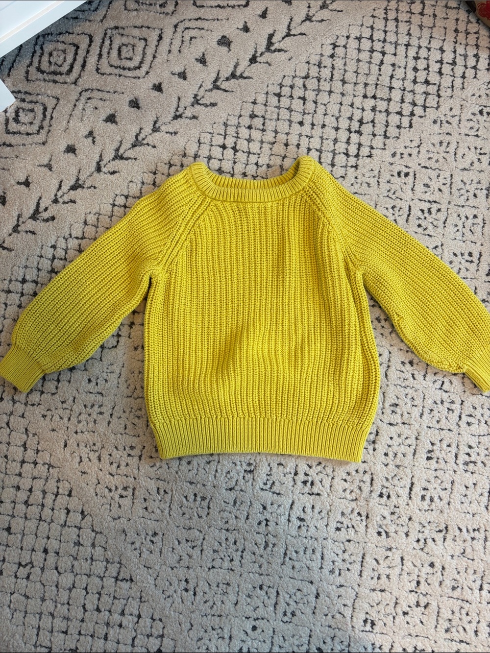 Hanna Andersson Bright Yellow Knit Sweater